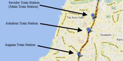 Kaart van sherut kaart Tel Aviv