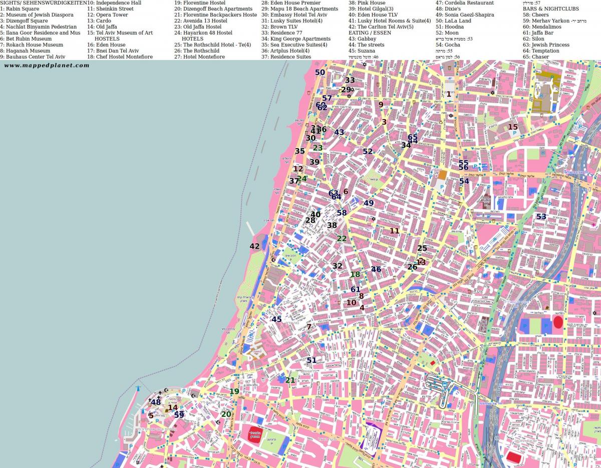 kaart van rabin vierkante Tel Aviv