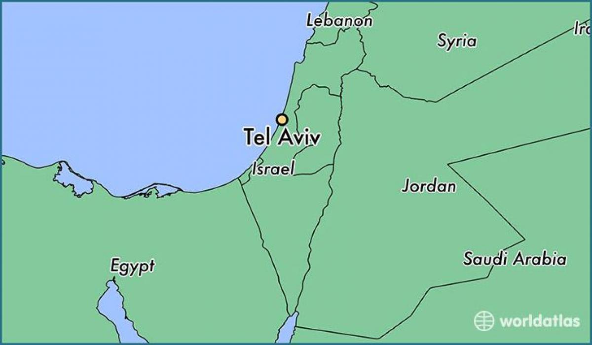 kaart van Tel Aviv wêreld