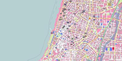 Kaart van shenkin straat Tel Aviv